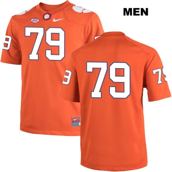 Men's Clemson Tigers #79 Matthew Ryan Stitched Orange Authentic Nike No Name NCAA College Football Jersey DXQ8346WT